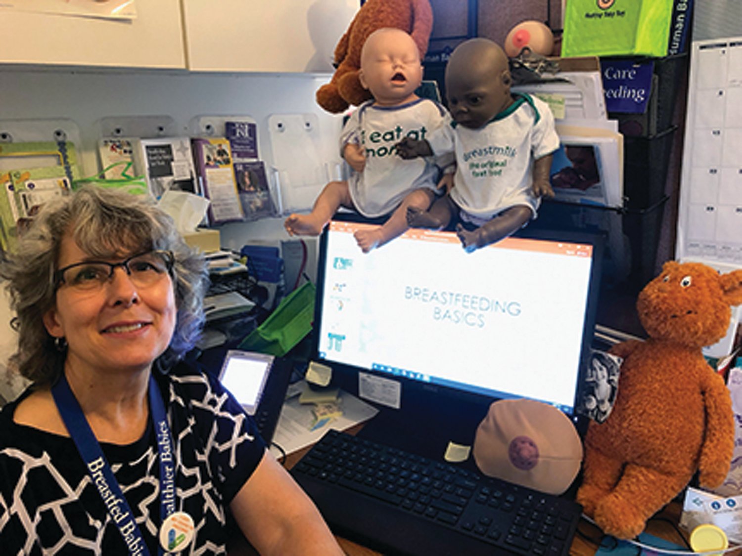 During the pandemic DeSisto provides support to breastfeeding moms virtually via computer, cell, text and video. She works in Johnston and lives in Warwick.